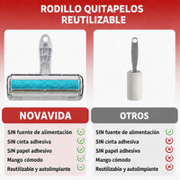 Novavida - comparativa rodillo quitapelos reutilizable